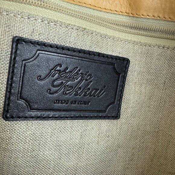 Frederic Fekkai Black Leather Shoulder Bag Made in Italy - Picture 14 of 16